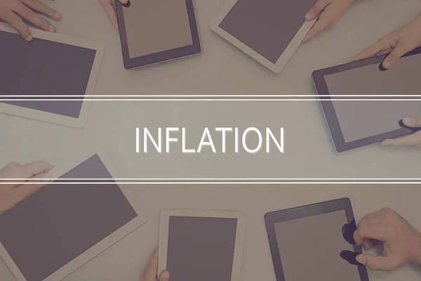 Концепція бізнесу INFLATION КОНСЕПТ . — стокове фото