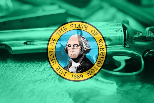 Washington flag (U.S. state) Gun Control USA. United States Gun Laws.