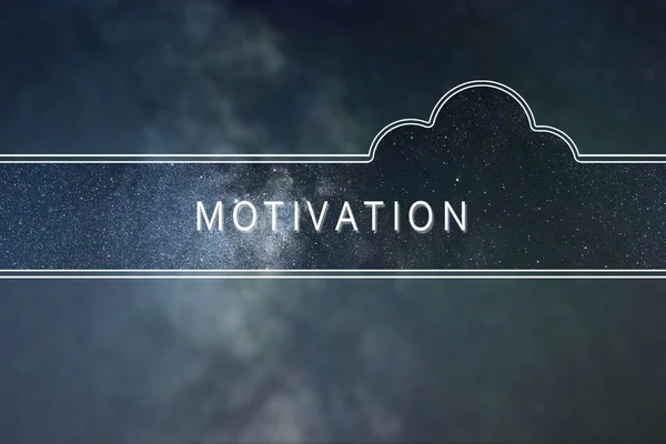 MOTIVATION mot nuage Concept. Fond spatial . — Photo