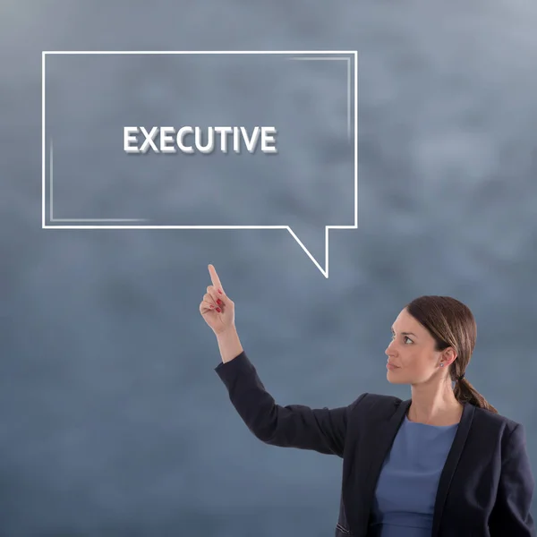 Executive businessconcept. Zakelijke vrouw grafisch Concept — Stockfoto