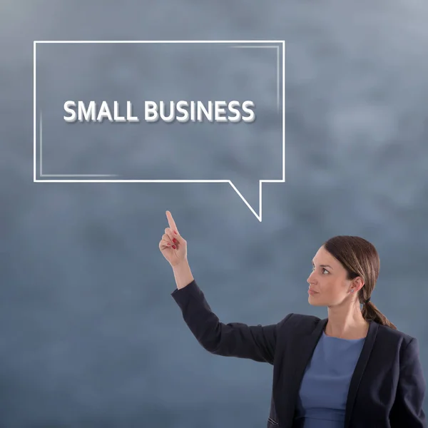 Μικρών επιχειρήσεων επιχειρηματική ιδέα. Επιχειρήσεων γυναίκα γραφικό έννοια — Φωτογραφία Αρχείου