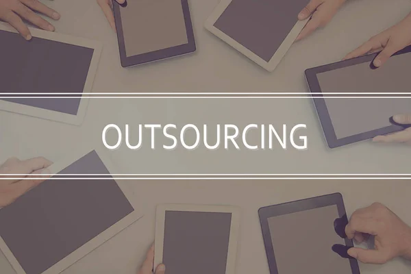 Outsourcing-Konzept Geschäftskonzept. — Stockfoto