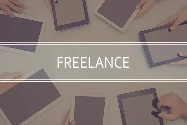 Concetto di affari di concetto freelance. — Foto Stock