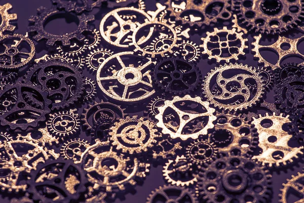 Metal gears and cogwheels Background — Stock Photo, Image