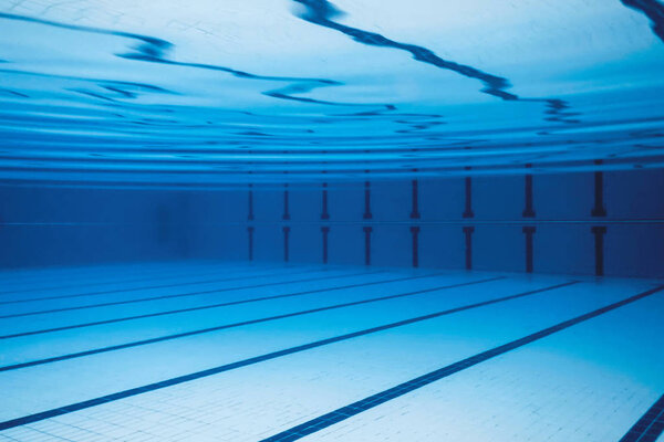 Underwater Empty Swimming Pool. 
