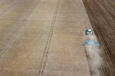 Alan ekimi, hazırlama tesisleri için havadan görünümü
