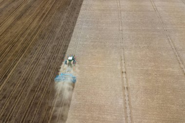 Alan ekimi, hazırlama tesisleri için havadan görünümü