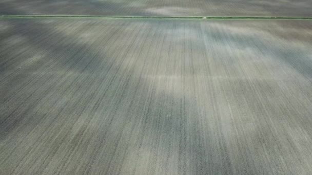 Champ préparé pour la plantation, vue de dessus Vue aérienne. Champ pulsé .  