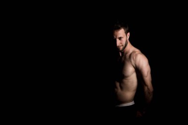 Vücut Geliştirici Pozisyonu, Sporcu Erkek Gücü, Fitness Kaslı Adam, 
