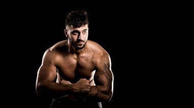 Vücut Geliştirici Pozisyonu, Sporcu Erkek Gücü, Fitness Kaslı Adam, 