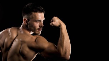 Vücut Geliştirici Pozisyonu, Sporcu Erkek Gücü, Fitness Kaslı Adam, 