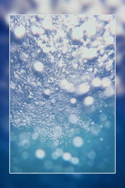 Air bubbles, underwater bubbles underwater background blank text