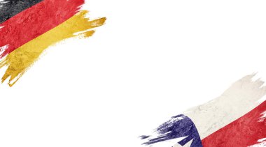 Beyaz Arkaplanda Almanya ve Şili Bayrakları