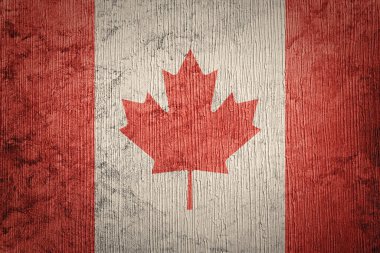 Grunge Kanada bayrağı. Kanada bayrağı ile doku. 