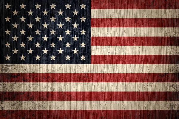 Grunge USA flagga. Amerikansk flagga med grunge struktur. — Stockfoto