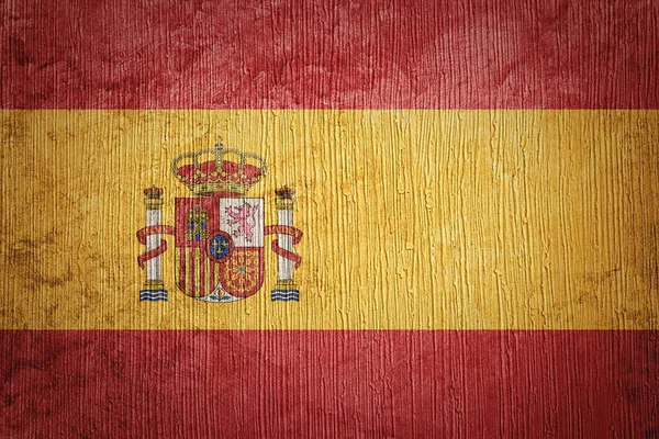 Grunge drapeau d'Espagne. Drapeau d'Espagne avec texture grunge . — Photo