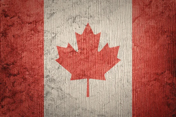 Grunge Canada vlag. Vlag van Canada met grunge textuur. — Stockfoto
