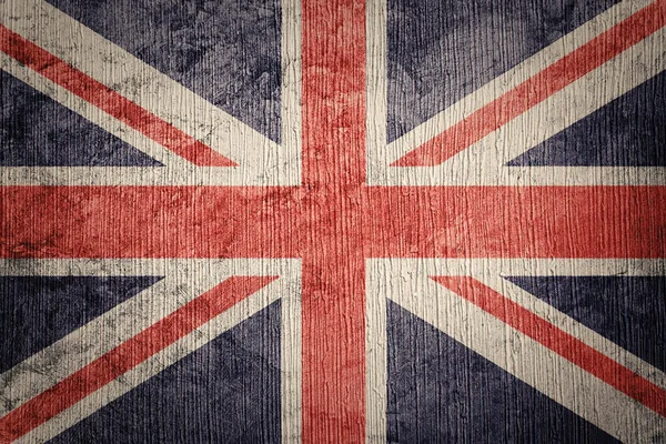 Grunge große britische Flagge. Union Jack Flagge mit Grunge-Textur. — Stockfoto