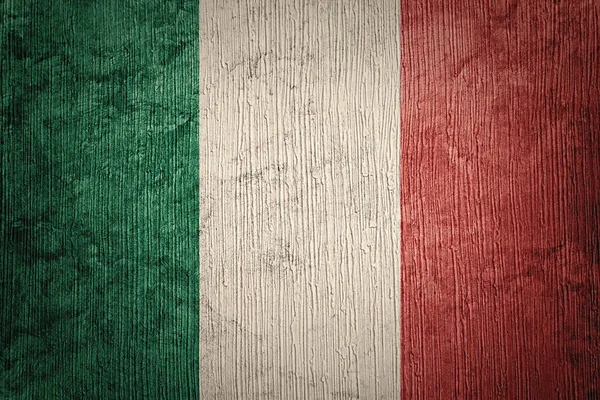 Grunge vlajka Itálie. Italská vlajka s texturou, grunge. — Stock fotografie