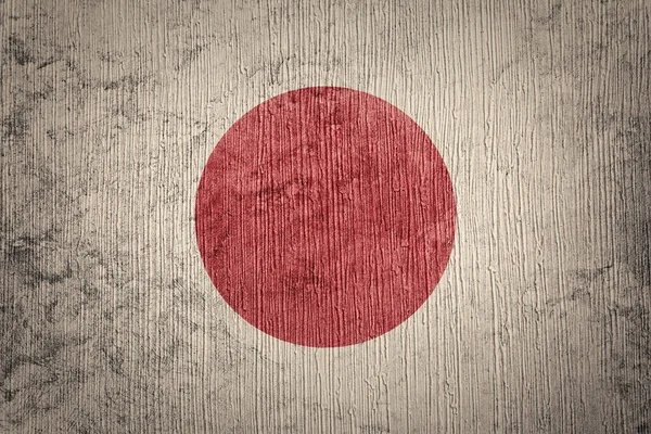 Grunge Japanse vlag. Japanse vlag met grunge textuur. — Stockfoto