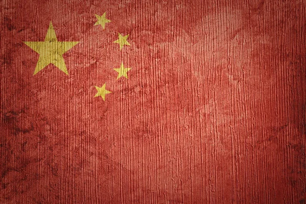Grunge Çin bayrağı. Çene bayrak doku ile. — Stok fotoğraf
