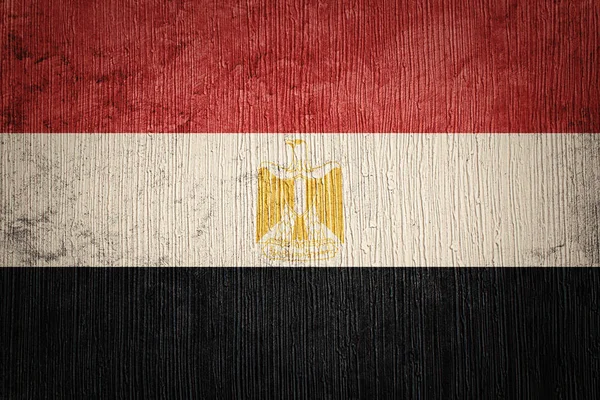 Grunge Egypt flag. Egyptian flag with grunge texture. — Stock Photo, Image