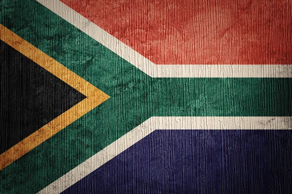 Grunge Sydafrika flagga. Syd Afrika flagga med grunge konsistens. — Stockfoto