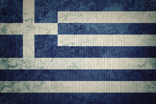 Grunge drapeau grec. Drapeau Grèce avec texture grunge . — Photo