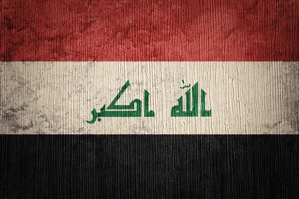 Прапор Іраку гранж. Прапор Іраку з текстурою гранж. — стокове фото