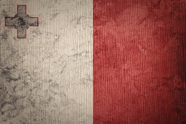 Grunge Malta bayrağı. Malta bayrağı ile doku. 