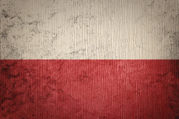 Grunge Poland flag. Poland flag with grunge texture.