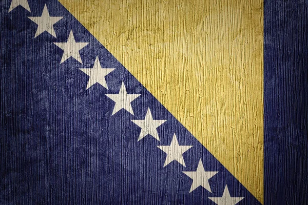 グランジのボスニア ・ ヘルツェゴビナの旗。ボスニアおよびヘルツェゴビナの旗グランジ tex — ストック写真