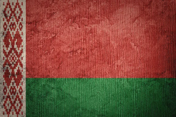 Grunge drapeau de Biélorussie. Drapeau biélorusse avec texture grunge . — Photo