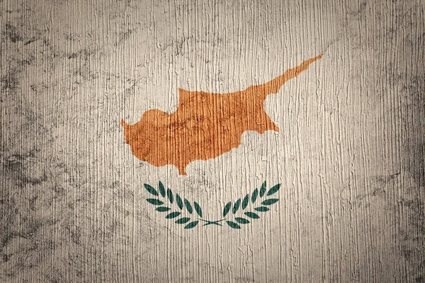 Большой флаг Кипра. Флаг Кипра с гранж-текстурой . — стоковое фото