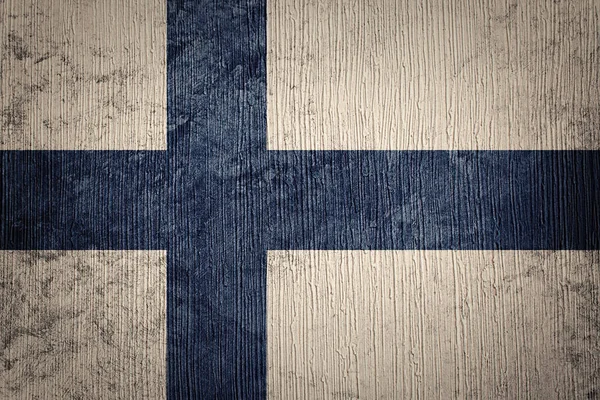 Grunge Finland flagga. Finland flagga med grunge konsistens. — Stockfoto