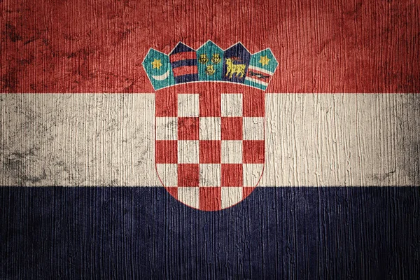 Grunge Croatia flag. Croatian flag with grunge texture. — Stock Photo, Image