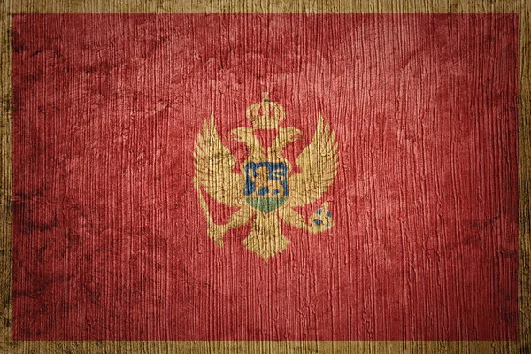 Grunge Montenegro vlag. Montenegro vlag met grunge textuur. — Stockfoto