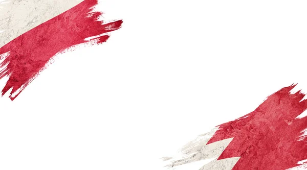 Прапори Польщі та Уельсу на білому тлі — стокове фото