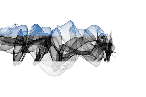 Flaga Dymna Estonii Białym Tle Estonia Fla — Zdjęcie stockowe