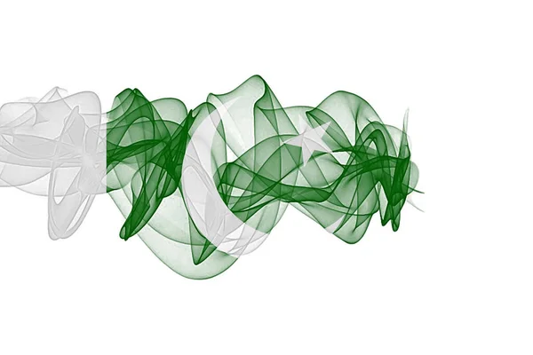 Flaga Dymna Pakistanu Białym Tle Pakistan Fla — Zdjęcie stockowe