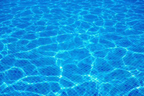 Underwater Swimming Pool Blue Tile Water Ripples Swimming Pool — Stock Photo, Image