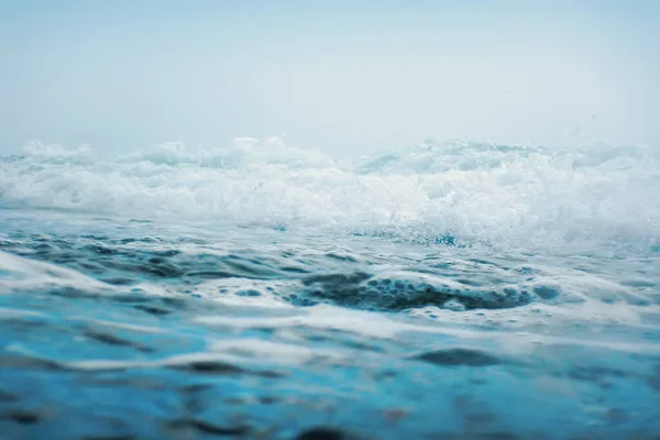 Морська Хвиля Крупним Планом Низький Кут Зору Водяний Фон — стокове фото