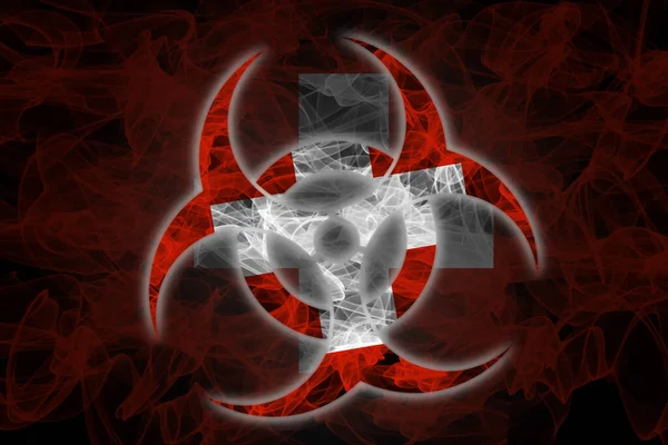 Biohazard Switzerland Biohazard Swiss Swiss Quarantin — стокове фото