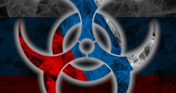 Biohazard Rusia Biohazard Dari Rusia Karantina Rusia — Stok Video