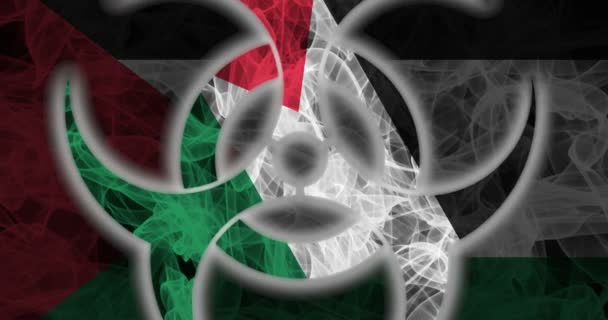 Biohazard Palestina Biohazard Palestiny Palestina Karanténa — Stock video