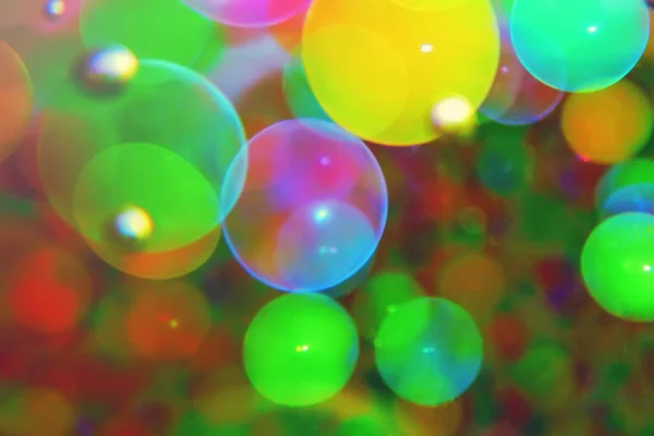 カラフルな泡の背景 アブストラクトカラフルなボケ効果 — ストック写真