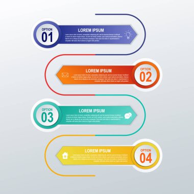 Bilgi basamakları konsepti. Vektör. Pankart için şablon.