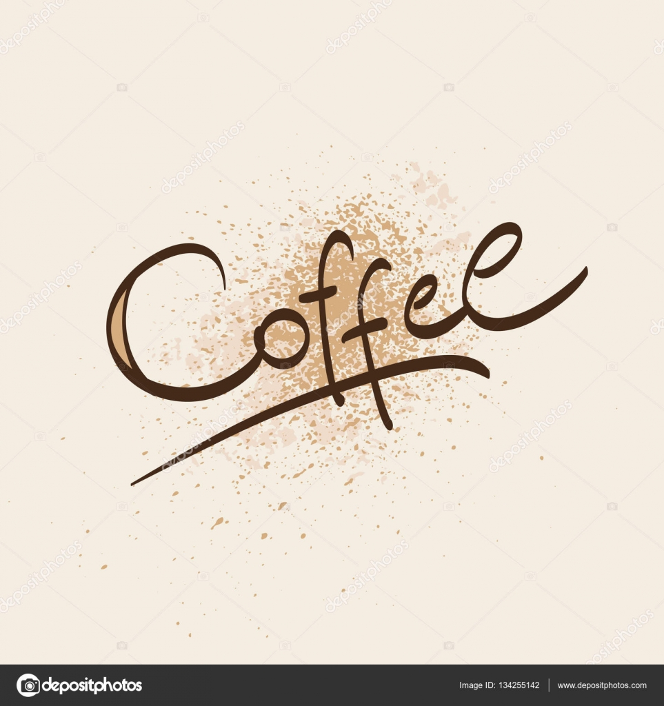 O texto café escrito, ilustração vetorial — Vetores de Stock © hope