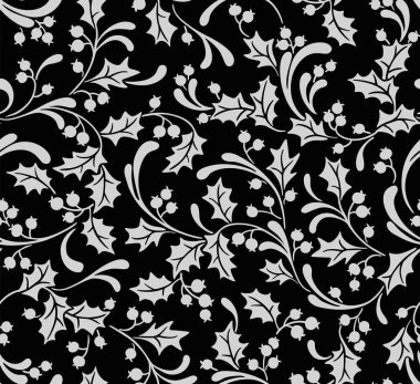 sorunsuz vektör desen Noel holly