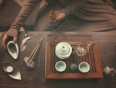 Çay töreni için hazırlık  